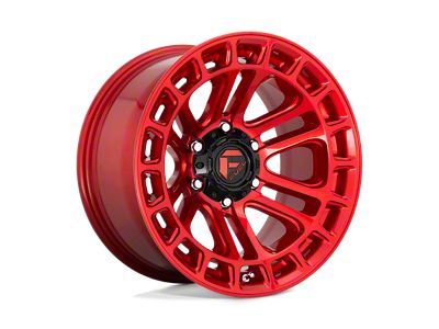 Fuel Wheels Heater Candy Red Machined 6-Lug Wheel; 17x9; -12mm Offset (22-24 Bronco Raptor)