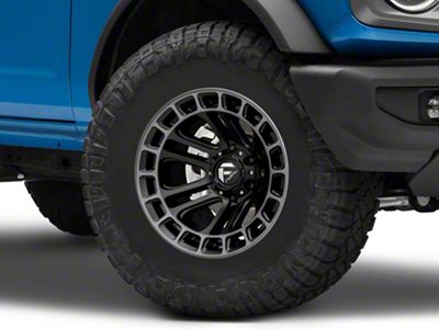 Fuel Wheels Heater Matte Black Double Dark Tint Machined 6-Lug Wheel; 17x9; -12mm Offset (21-24 Bronco, Excluding Raptor)