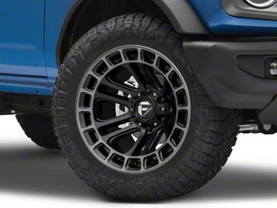 Fuel Wheels Heater Matte Black Double Dark Tint Machined 6-Lug Wheel; 20x9; 1mm Offset (21-24 Bronco, Excluding Raptor)