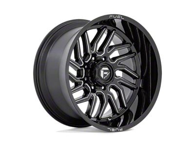 Fuel Wheels Hurricane Gloss Black Milled 6-Lug Wheel; 22x12; -44mm Offset (22-24 Bronco Raptor)