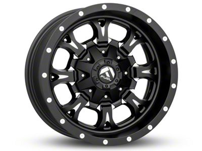 Fuel Wheels Krank Matte Black Milled 6-Lug Wheel; 17x9; -12mm Offset (22-24 Bronco Raptor)