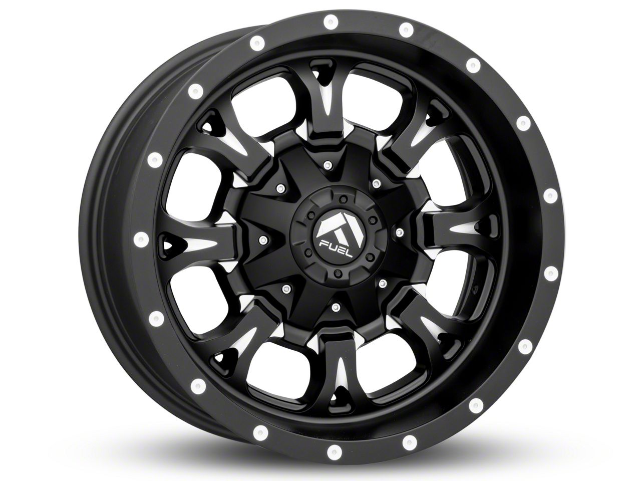 Fuel Wheels Bronco Krank Matte Black Milled 6 Lug Wheel 17x9 1mm Offset D51717909850 22 24