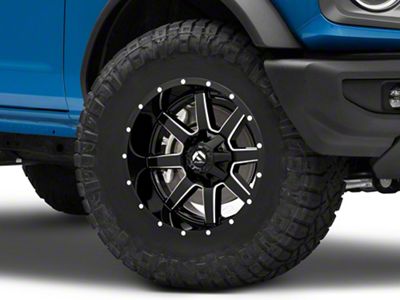 Fuel Wheels Maverick Gloss Black Milled 6-Lug Wheel; 17x9; -12mm Offset (21-24 Bronco, Excluding Raptor)