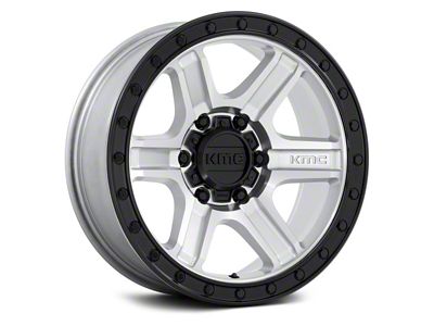 Fuel Wheels Outrun Machined with Gloss Black Lip 6-Lug Wheel; 17x8.5; -10mm Offset (21-24 Bronco, Excluding Raptor)