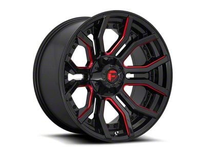 Fuel Wheels Rage Gloss Black Red Tinted 6-Lug Wheel; 20x10; -18mm Offset (22-24 Bronco Raptor)