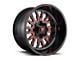 Fuel Wheels Stroke Gloss Black Red Tinted Clear 6-Lug Wheel; 24x14; -75mm Offset (22-24 Bronco Raptor)