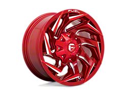 Fuel Wheels Reaction Candy Red Milled 6-Lug Wheel; 18x9; 1mm Offset (21-24 Bronco, Excluding Raptor)