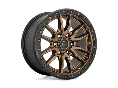 Fuel Wheels Rebel Matte Bronze with Black Bead Ring 6-Lug Wheel; 22x9; 20mm Offset (22-24 Bronco Raptor)