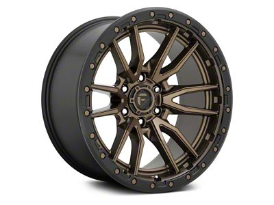 Fuel Wheels Rebel Matte Bronze with Black Bead Ring 6-Lug Wheel; 18x9; -12mm Offset (22-24 Bronco Raptor)