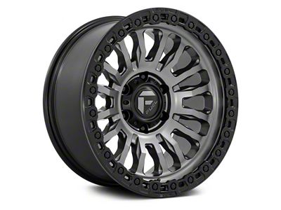 Fuel Wheels Rincon Matte Gunmetal with Black Lip 6-Lug Wheel; 17x9; 1mm Offset (22-24 Bronco Raptor)