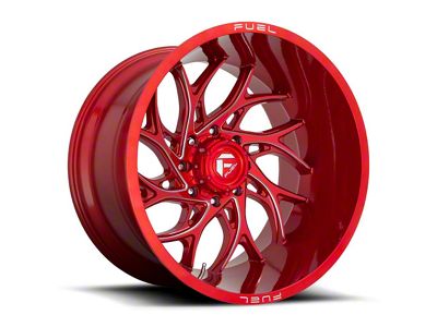 Fuel Wheels Runner Candy Red Milled 6-Lug Wheel; 24x14; -75mm Offset (21-24 Bronco, Excluding Raptor)