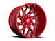 Fuel Wheels Runner Candy Red Milled 6-Lug Wheel; 24x14; -75mm Offset (21-24 Bronco, Excluding Raptor)