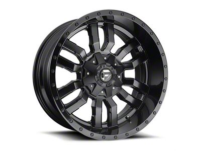 Fuel Wheels Sledge Matte Black Gloss Black Lip 6-Lug Wheel; 17x9; 2mm Offset (21-24 Bronco, Excluding Raptor)