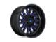 Fuel Wheels Stroke Gloss Black with Blue Tinted Clear 6-Lug Wheel; 17x9; 1mm Offset (21-24 Bronco, Excluding Raptor)