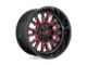 Fuel Wheels Stroke Gloss Black with Red Tinted Clear 6-Lug Wheel; 17x9; 1mm Offset (21-24 Bronco, Excluding Raptor)