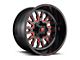Fuel Wheels Stroke Gloss Black Red Tinted Clear 6-Lug Wheel; 24x14; -75mm Offset (21-24 Bronco, Excluding Raptor)