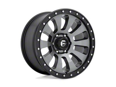 Fuel Wheels Tactic Matte Gunmetal with Black Bead Ring 6-Lug Wheel; 20x9; 20mm Offset (22-24 Bronco Raptor)