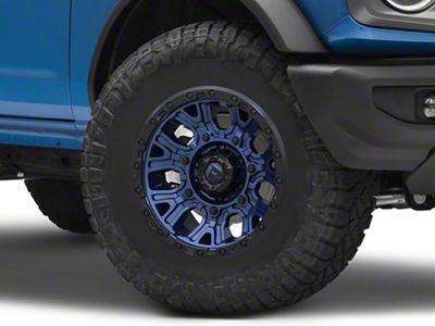 Fuel Wheels Traction Dark Blue with Black Ring 6-Lug Wheel; 17x9; -12mm Offset (21-24 Bronco, Excluding Raptor)