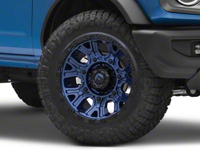 Fuel Wheels Traction Dark Blue with Black Ring 6-Lug Wheel; 20x10; -18mm Offset (21-24 Bronco, Excluding Raptor)