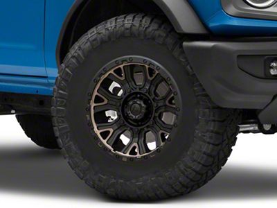 Fuel Wheels Traction Matte Black with Double Dark Tint 6-Lug Wheel; 17x9; -12mm Offset (21-24 Bronco, Excluding Raptor)