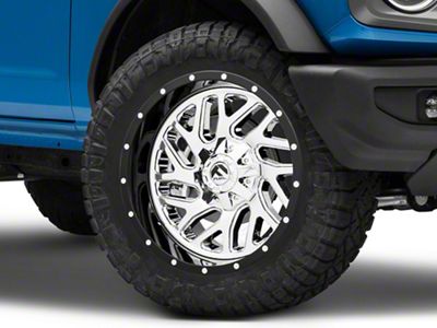 Fuel Wheels Triton Chrome with Gloss Black Lip 6-Lug Wheel; 20x10; -19mm Offset (21-24 Bronco, Excluding Raptor)