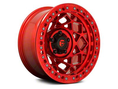 Fuel Wheels Unit Beadlock Candy Red 6-Lug Wheel; 17x9; -15mm Offset (21-24 Bronco, Excluding Raptor)