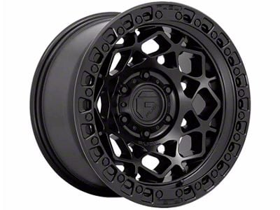 Fuel Wheels Unit Matte Black with Matte Black Ring 6-Lug Wheel; 17x9; 1mm Offset (22-24 Bronco Raptor)