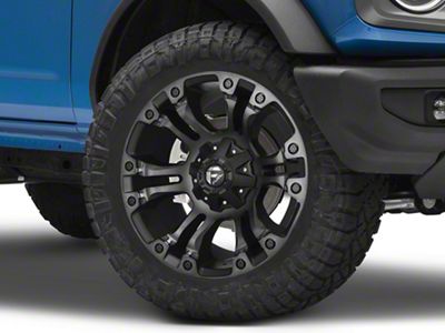 Fuel Wheels Vapor Matte Black Double Dark Tint 6-Lug Wheel; 20x9; 19mm Offset (21-24 Bronco, Excluding Raptor)