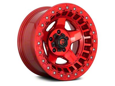 Fuel Wheels Warp Beadlock Candy Red 6-Lug Wheel; 17x9; -15mm Offset (21-24 Bronco, Excluding Raptor)