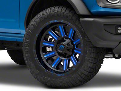 Fuel Wheels Hardline Gloss Black with Blue Tinted Clear 6-Lug Wheel; 20x10; -19mm Offset (22-24 Bronco Raptor)