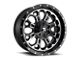 Fuel Wheels Crush Matte Black Machined Wheel; 20x9; 1mm Offset (07-18 Jeep Wrangler JK)