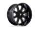 Fuel Wheels Darkstar Gloss Black Milled 6-Lug Wheel; 22x10; -18mm Offset (22-24 Frontier)
