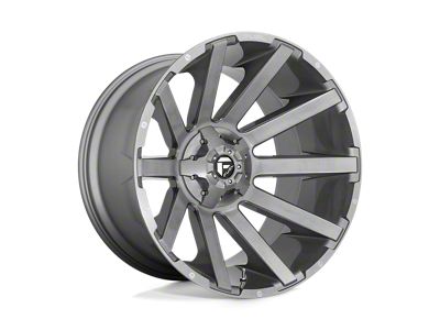 Fuel Wheels Contra Platinum Brushed Gunmetal with Tinted Clear Wheel; 20x10; -18mm Offset (99-04 Jeep Grand Cherokee WJ)