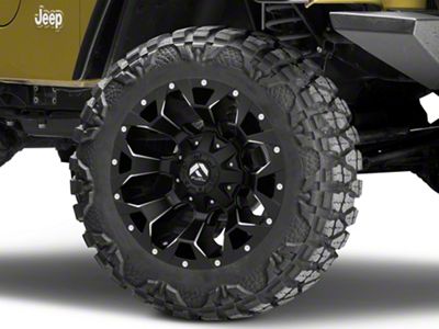 Fuel Wheels Assault Satin Black Milled Wheel; 20x9; 1mm Offset (84-01 Jeep Cherokee XJ)