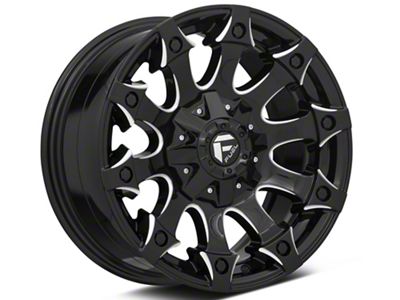 Fuel Wheels Battle Axe Gloss Black Milled Wheel; 20x12; -44mm Offset (84-01 Jeep Cherokee XJ)