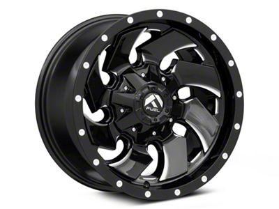 Fuel Wheels Cleaver Gloss Black Milled Wheel; 17x9; -12mm Offset (84-01 Jeep Cherokee XJ)