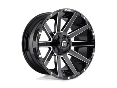 Fuel Wheels Contra Gloss Black Milled Wheel; 20x10; -18mm Offset (84-01 Jeep Cherokee XJ)