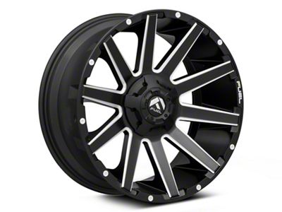 Fuel Wheels Contra Matte Black Milled Wheel; 20x9; 1mm Offset (84-01 Jeep Cherokee XJ)