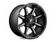 Fuel Wheels Coupler Matte Black Machined Wheel; 20x9; 1mm Offset (84-01 Jeep Cherokee XJ)