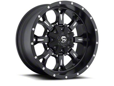 Fuel Wheels Krank Matte Black Milled Wheel; 18x9; 1mm Offset (84-01 Jeep Cherokee XJ)