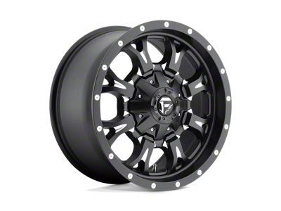 Fuel Wheels Krank Matte Black Milled Wheel; 17x9; -12mm Offset (84-01 Jeep Cherokee XJ)