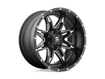 Fuel Wheels Lethal Matte Black Milled Wheel; 20x12; -44mm Offset (84-01 Jeep Cherokee XJ)