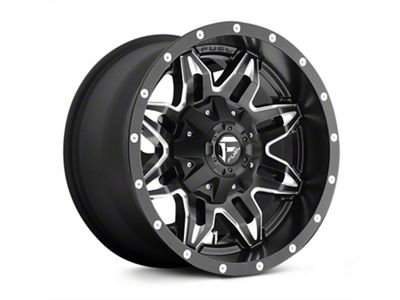 Fuel Wheels Lethal Satin Black Milled Wheel; 20x10; -12mm Offset (84-01 Jeep Cherokee XJ)