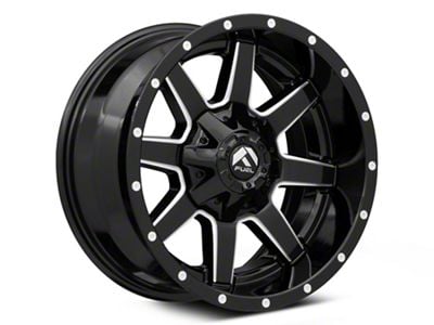 Fuel Wheels Maverick Gloss Black Milled Wheel; 20x9; 1mm Offset (84-01 Jeep Cherokee XJ)