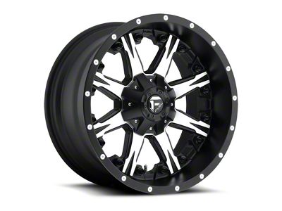 Fuel Wheels NUTZ Matte Black Machined Wheel; 20x10; -24mm Offset (84-01 Jeep Cherokee XJ)