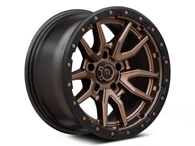 Fuel Wheels Rebel Matte Bronze with Black Bead Ring Wheel; 17x9; -12mm Offset (84-01 Jeep Cherokee XJ)