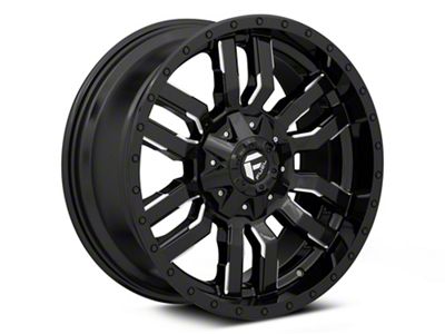 Fuel Wheels Sledge Gloss Black Milled Wheel; 20x10; -18mm Offset (84-01 Jeep Cherokee XJ)