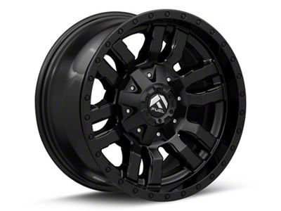 Fuel Wheels Sledge Gloss and Matte Black Wheel; 17x9; 1mm Offset (84-01 Jeep Cherokee XJ)