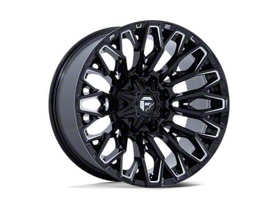 Fuel Wheels Strike Gloss Black Milled Wheel; 20x10; -18mm Offset (84-01 Jeep Cherokee XJ)