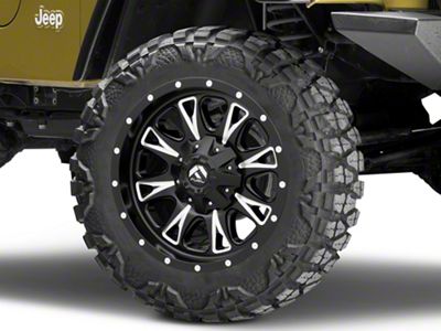 Fuel Wheels Throttle Matte Black Milled Wheel; 20x10; -12mm Offset (84-01 Jeep Cherokee XJ)